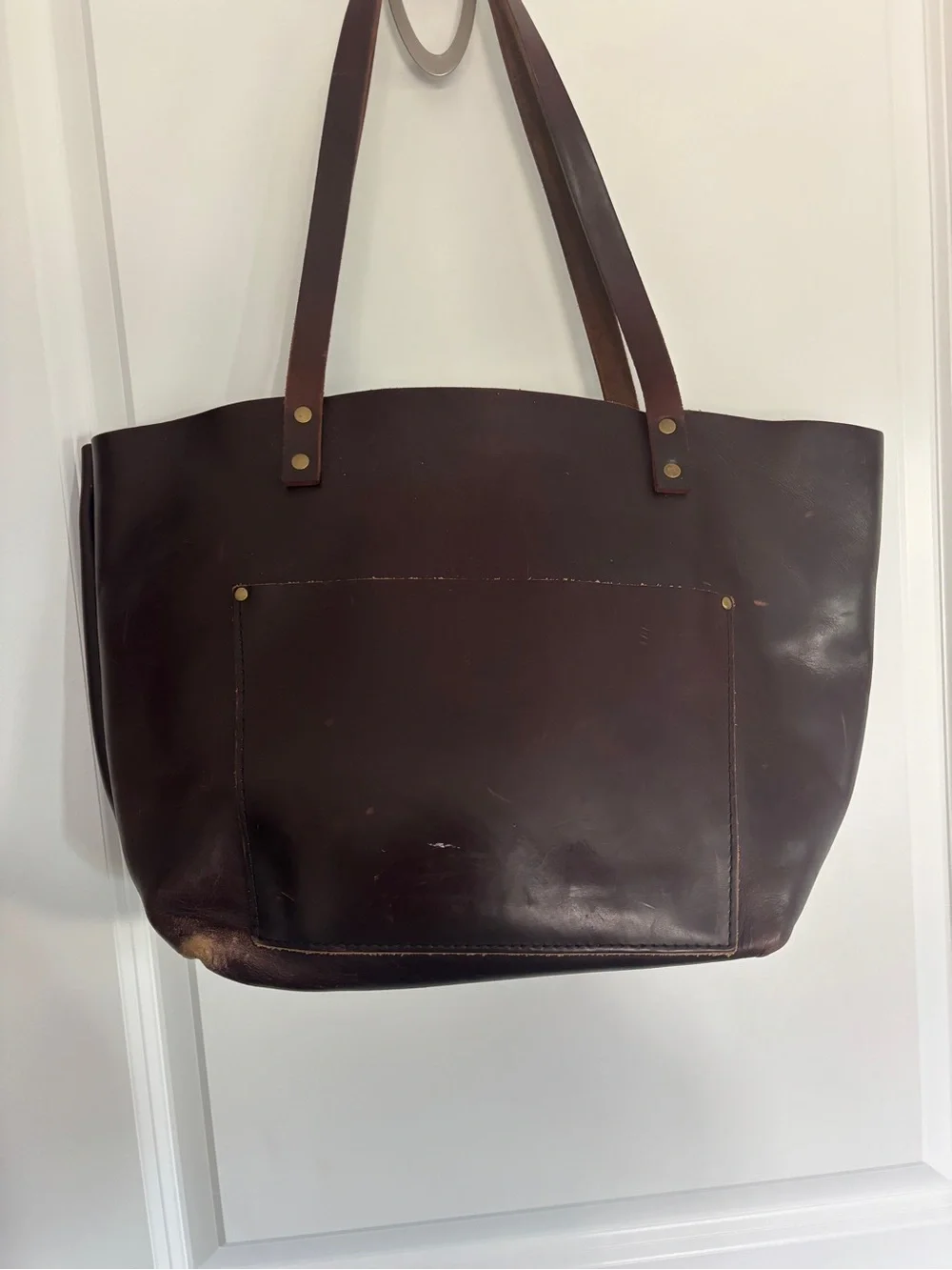 Classic Brown Leather Tote Bag